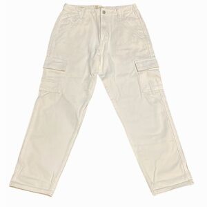 Universal Thread Boyfriend Cargo jeans Straight High rise Womens size 6 Cream